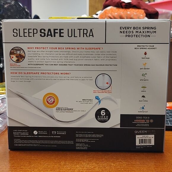 Sleep Safe Queen Box Spring Protector New - Picture 3 of 4